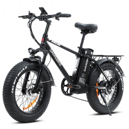 20 hüvelykes elektromos kerékpár SAMEBIKE XWC05 750W 35Km/h 48V 13AH Fekete ezüst