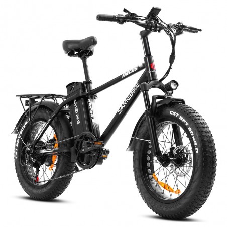 20 hüvelykes elektromos kerékpár SAMEBIKE XWC05 750W 35Km/h 48V 13AH Fekete ezüst