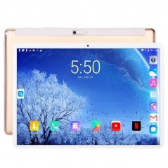 BDF S10 Tablet PC 10.1 Inch Quad Core Android EU Plug Golden