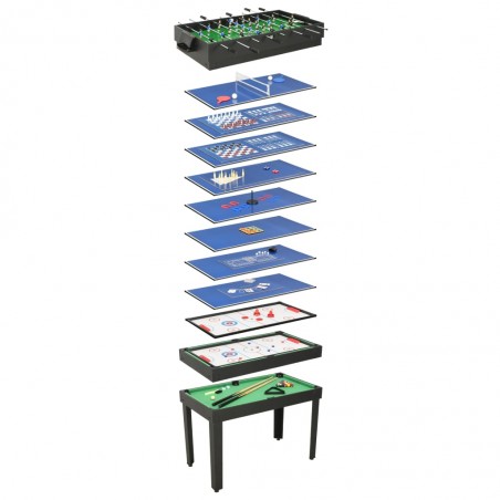 15 i 1 multi-game bord 121x61x82 cm Sort