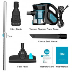 Aspirador de mão com fio INSE I5 18Kpa com sucção azul