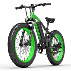 Bicicleta Elétrica GOGOBEST GF600 26x4,0 polegadas 13Ah 1000W Preto Verde