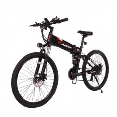 Bicicleta plegable KAISDA K1 de 26 pulgadas y 500 W, bicicleta eléctrica plegable, color negro