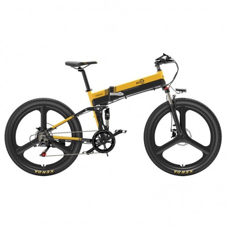 BEZIOR X500PRO Bicicleta de Montaña Eléctrica Plegable 500W 30Km/h Negro Amarillo