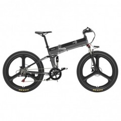 Bicicleta de montanha elétrica dobrável BEZIOR X500 PRO preto cinzento