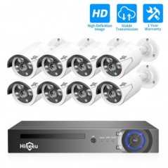 Hiseeu 3MP H.265 8CH POE Security Surveillance Camera