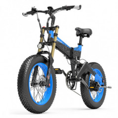 LANKELEISI X3000 Plus Electric Bike 20 Inch 1000W 43Km/h 17.5AH - Blue