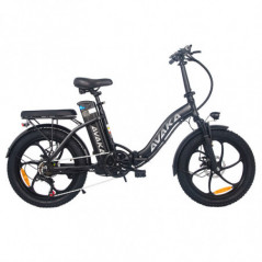 Bicicleta elétrica AVAKA BZ20 PLUS 20 polegadas 500W 25KM/H 48V 15AH preta