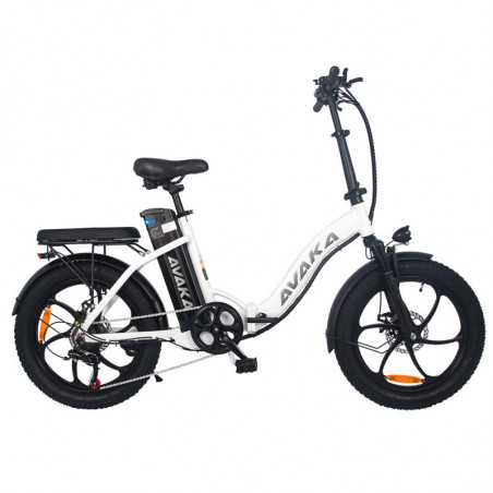 Bicicleta Elétrica AVAKA BZ20 PLUS 20 Polegadas 500W 25KM/H 48V 15AH Branca