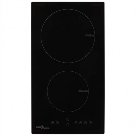 Induction cooktop with 2 touch-controlled glass burners 3500 W