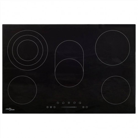 Plaque de cuisson céramique à 5 brûleurs Touch Control 90 cm 8500 W