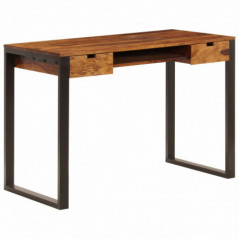 Skrivebord 110x55x78 cm Solid Sheesham træ og stål