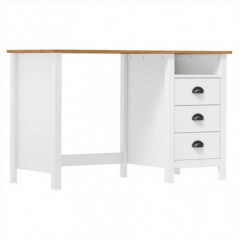 Desk Hill Range with 3 Drawers 120x50x74 cm Solid Pine Wood