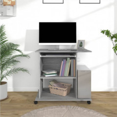 Sonoma Grey Computer Skrivebord 80x50x75 cm Konstrueret træ