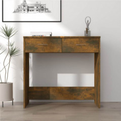 Schreibtisch aus geräucherter Eiche, 80 x 40 x 75 cm, Holzwerkstoff