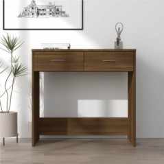 Schreibtisch aus brauner Eiche, 80 x 40 x 75 cm, Holzwerkstoff