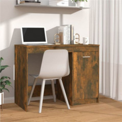 Desk Smoked Oak 100x50x76 cm Engineered Wood
