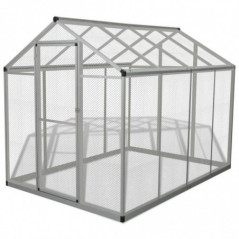 Outdoor aluminum aviary 178x242x192 cm