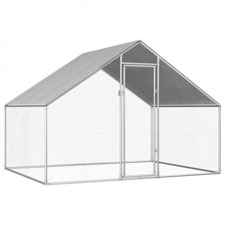 Outdoor Chicken Cage 2.75x2x1.92 m Galvanized Steel