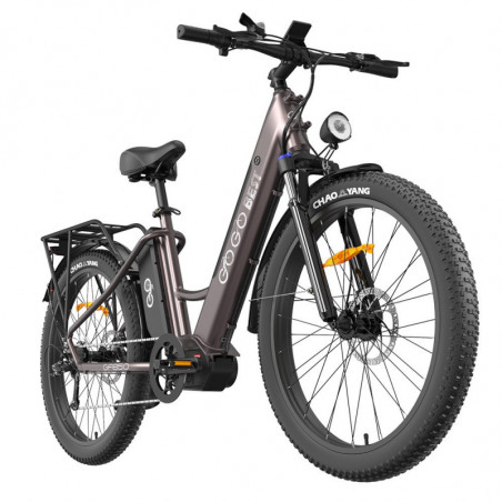 Bicicletă electrică GOGOBEST GF850 500W cu motor mediu 32Km/h 2*10.4AH Violet