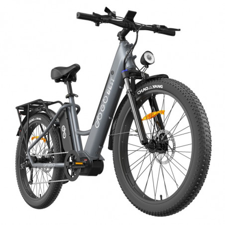 Bicicleta Elétrica GOGOBEST GF850 500W Motor Médio 32Km/h 2*10.4AH Cinza