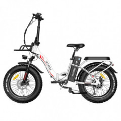 FA FREES F20 Max elektromos kerékpár 20 hüvelykes 25 km/h 48 V 22,5 AH 500 W motor fehér