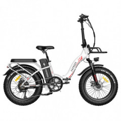 FA FREES F20 Max elektromos kerékpár 20 hüvelykes 25 km/h 48 V 22,5 AH 500 W motor fehér