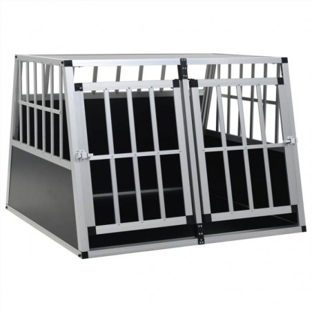 Cage pour chien avec double porte 94x88x69 cm