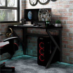 Gaming Desk With K Shape Legs Black 90X60x75 Cm