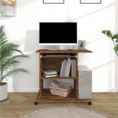 Computertisch, geräucherte Eiche, 80 x 50 x 75 cm, Holzwerkstoff