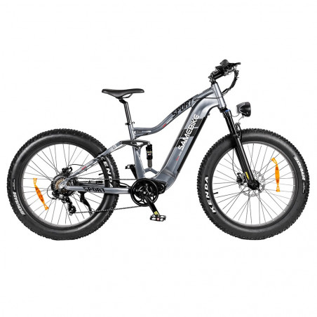 Γκρι ηλεκτρικό ποδήλατο Samebike RS-A08 750W 48V 17AH 35Km/H