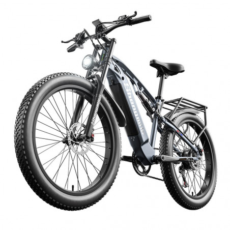 Bicicleta Eléctrica Shengmilo MX06 blanca 26 pulgadas 500W 42Km/H 17.5Ah