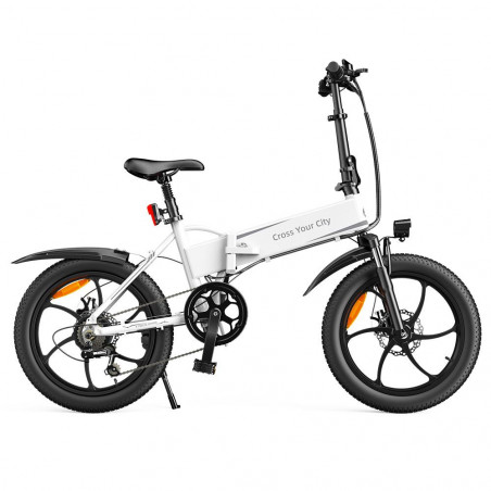 ADO A20+ Vélo Pliant Electrique Moteur 250W Batterie 10.4Ah Blanc