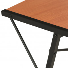 Desk With Shelf Black And Brown 116X50x93 Cm