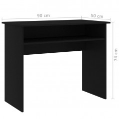 Czarne biurko 90X50x74 cm z płyty wiórowej
