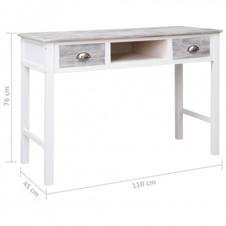 Szürke íróasztal 110x45x76 cm fa