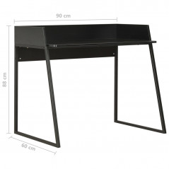 Schwarzer Schreibtisch 90 x 60 x 88 cm