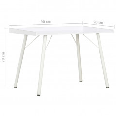 Desk White 90X50x79 Cm