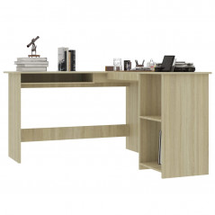 L-Shaped Corner Desk Sonoma Oak 120X140x75 Cm Chipboard