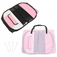 Foldable Dog Playpen With Pink Carrying Bag 125X125x61 Cm