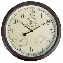 Zegar stacyjny Esschert Design z termohigrometrem 30,5 cm TF008