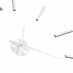 3D Wall Clock Modern Design 100 Cm XXL Silver