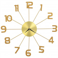 Metal Wall Clock 50 Cm Gold