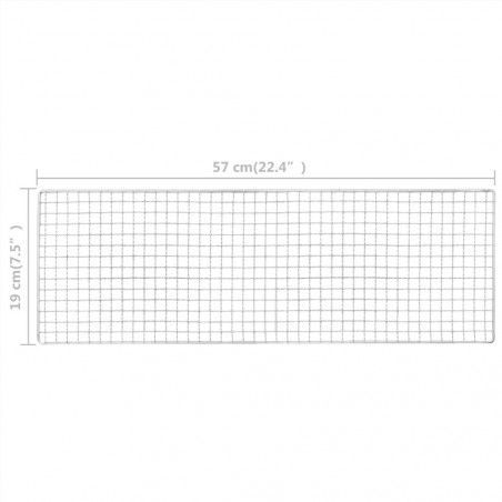 Churrasqueira portátil em aço ideal para camping 60X22,5X33 Cm