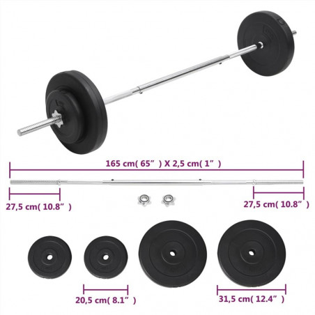 Barbell With Plates Set 30 Kg