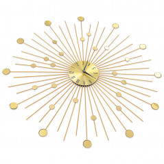 Reloj de pared de metal 70 cm dorado