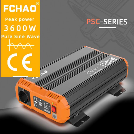 Invertor cu undă sinusoidală pură FCHAO 1800W 12V