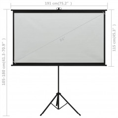 Projection screen with tripod 84 16:9
