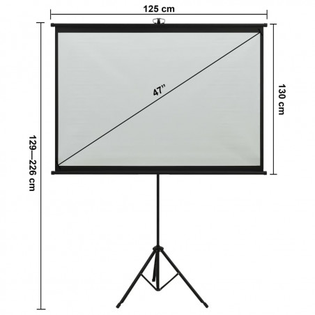 Projection screen with tripod 47 1:1