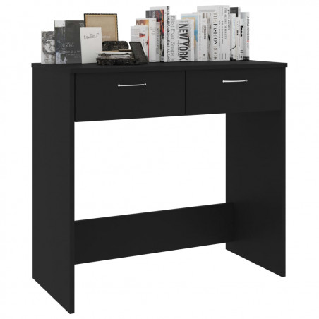 Black desk 80x40x75 cm chipboard